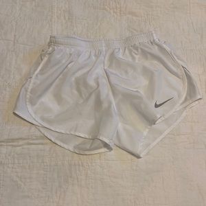 Nike running DRI-FIT white shorts!